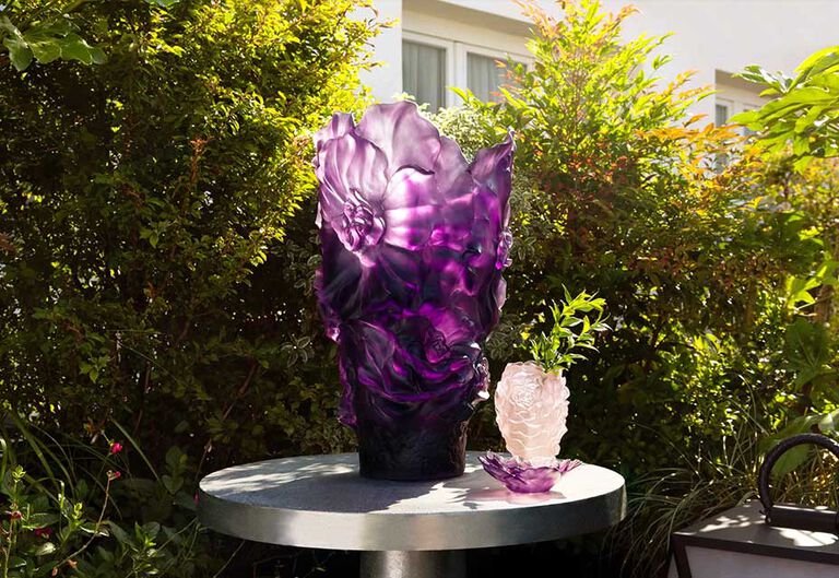 Daum Magnum Camellia Vase Daum Magnum Camellia Vase