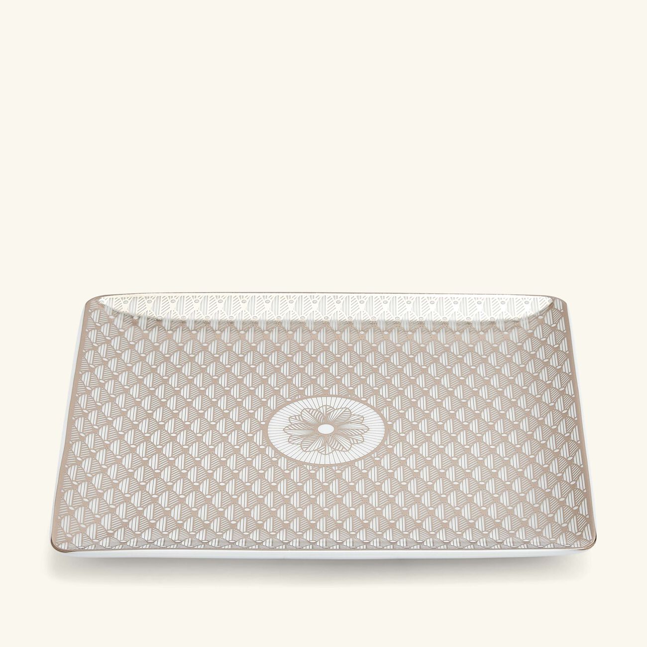 كريستوفل صينية مالميزون إمبيريال مستطيلة مطلية بالفضة قياس 17   15 سم