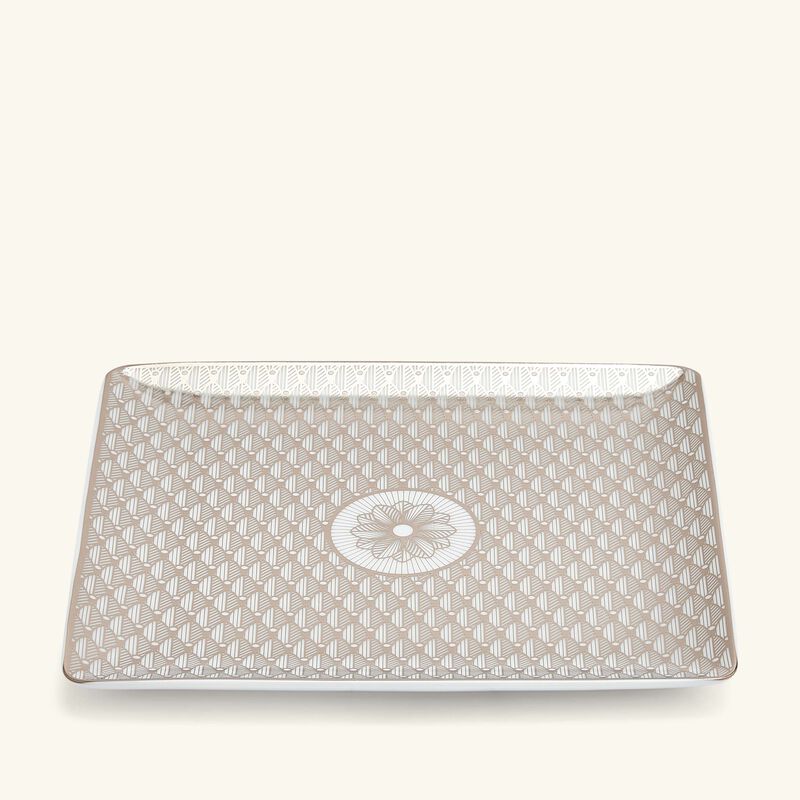 كريستوفل صينية مالميزون إمبيريال مستطيلة مطلية بالفضة قياس 17   15 سم