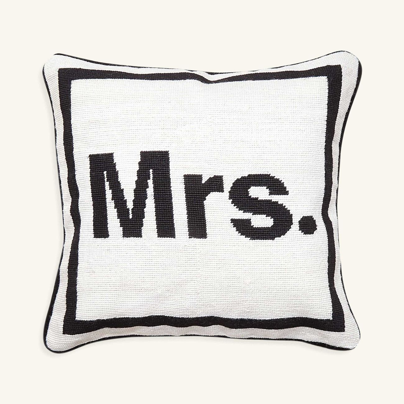 "Mrs" Needlepoint Pillow jonathan adler mrs needlepoint pillow