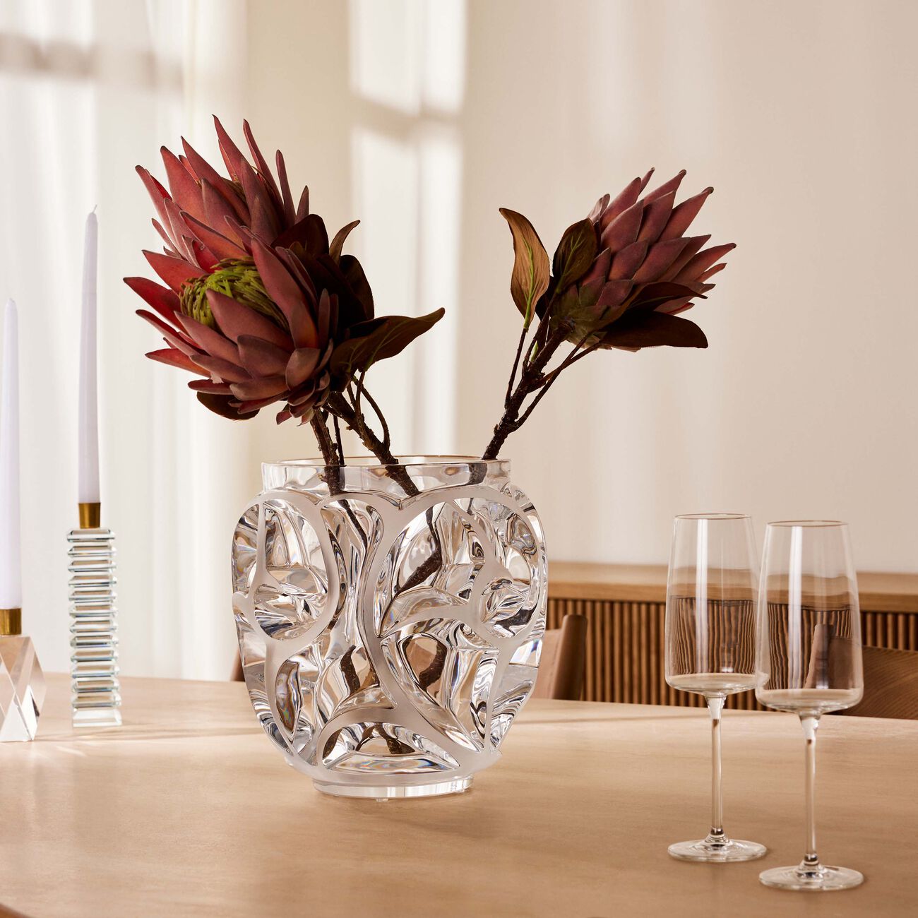 لاليك مزهرية توربيون متوسطة شفافة