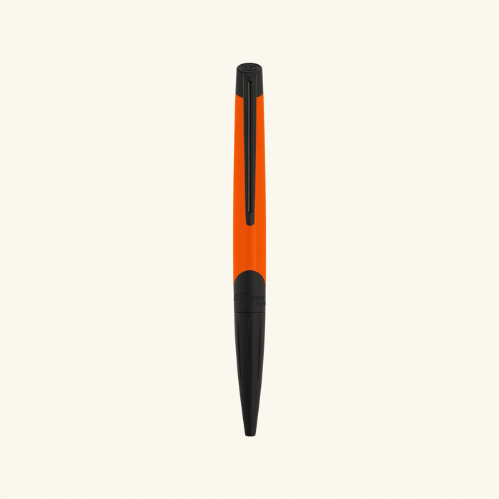st dupont fluo defi milenium ballpoint pen neon orange