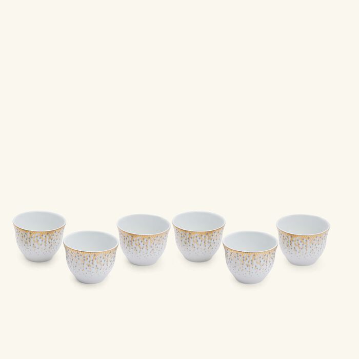 haviland souffle d or arabic coffee cup gold set of 6