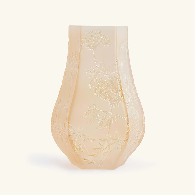 lalique ombelles vase medium gold