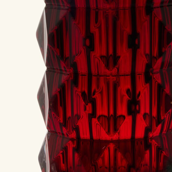 baccarat louxor vase round small red