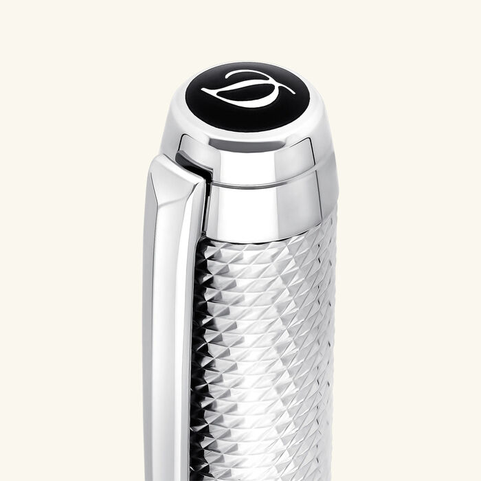 اس تي دوبون قلم حبر سائل  رولربول  لاين دي اتيرنيتي باللون الفضي