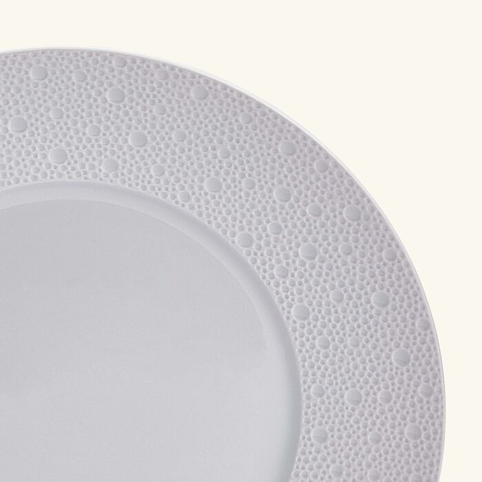 bernardaud ecume dinner plate round white 26cm
