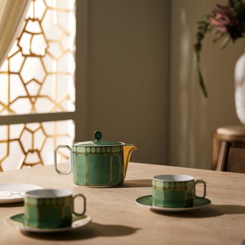 روزنتال مجموعة سيغنوم فيرن للشاي من 5 قطع باللون الأخضر