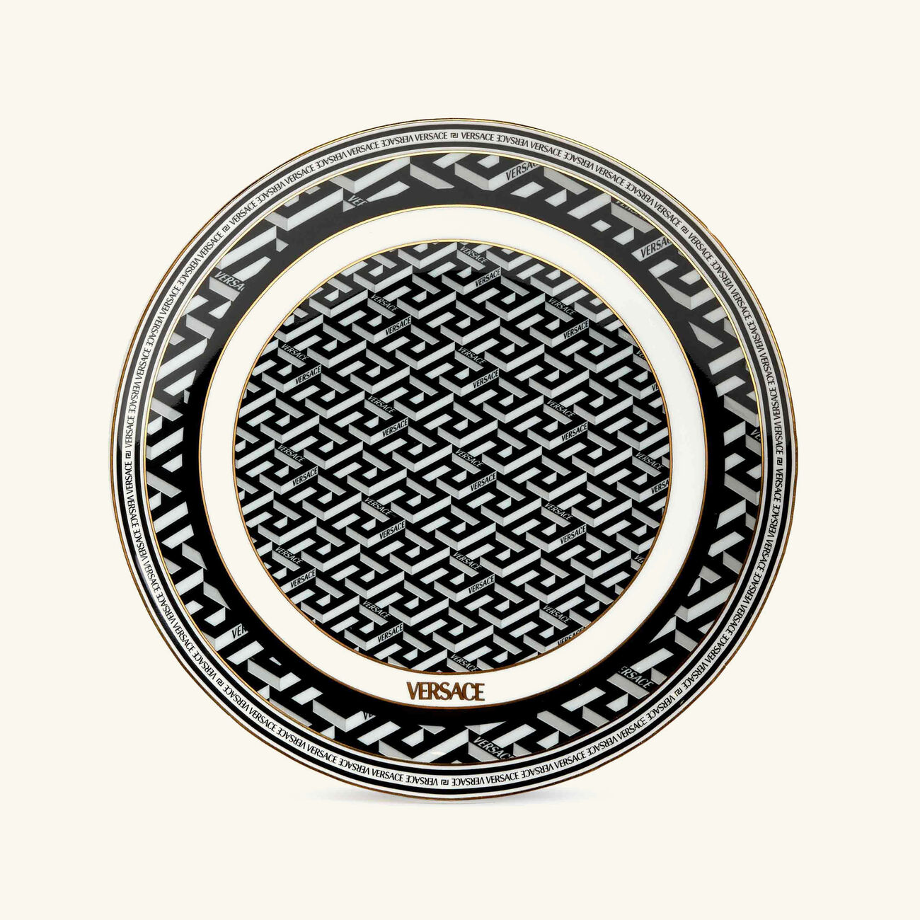 فيرساتشي طبق الخبز والزبدة لا جريكا سيغنتشر دائري 16 سم