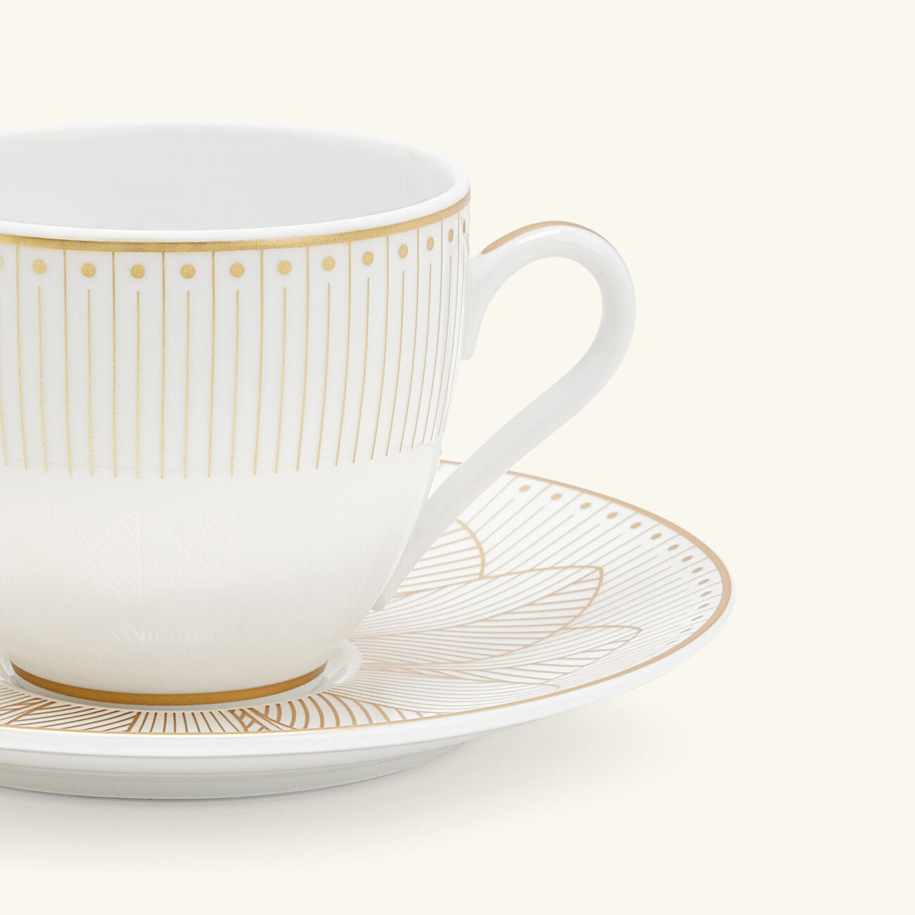 كريستوفل طقم مالميزون إمبيريال مؤلف من فنجانين للقهوة مع صحنيهما باللون البلاتيني