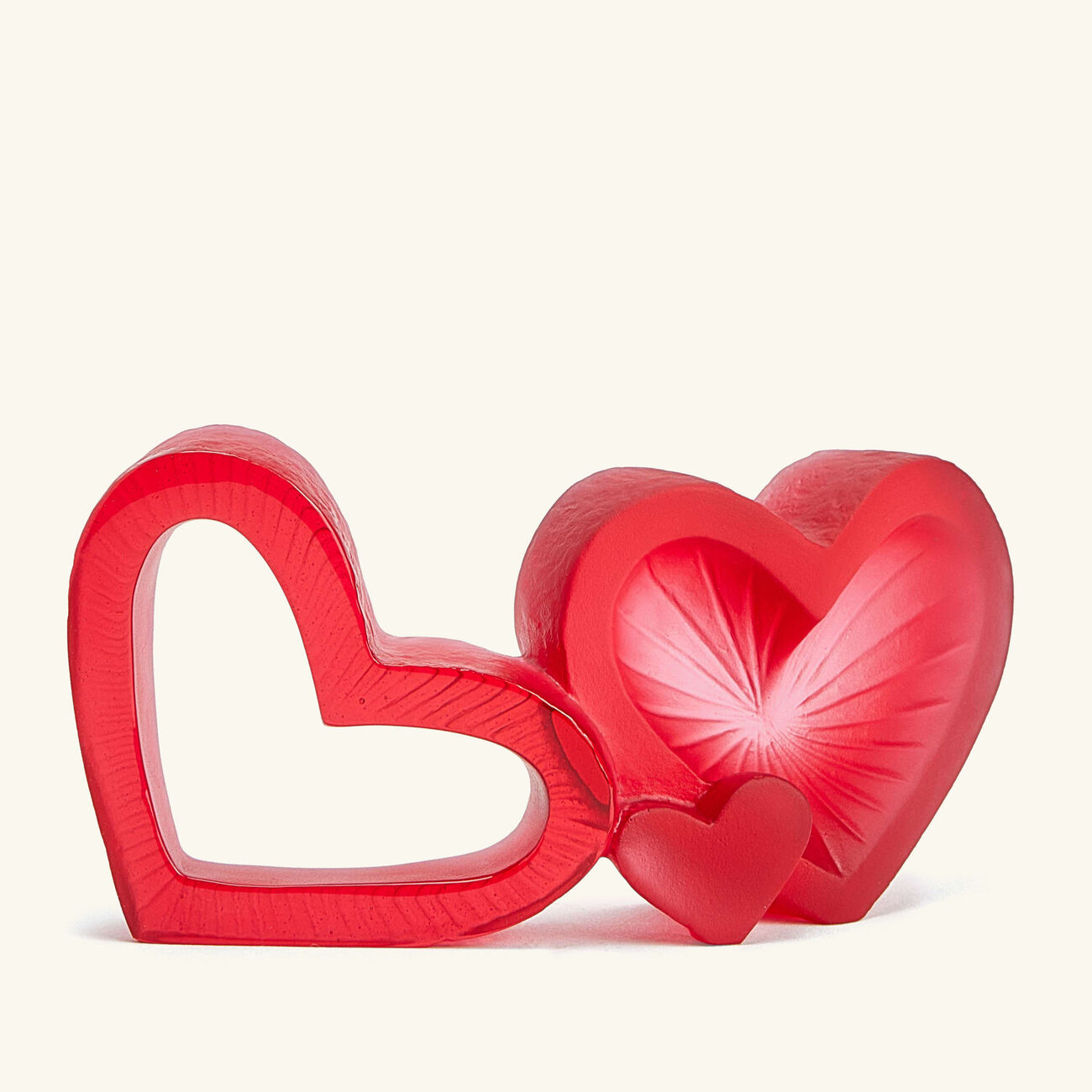 daum valentine heart figurine mini red