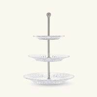 baccarat mille nuits cake stand 3 tier clear
