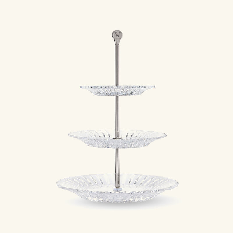 baccarat mille nuits cake stand 3 tier clear
