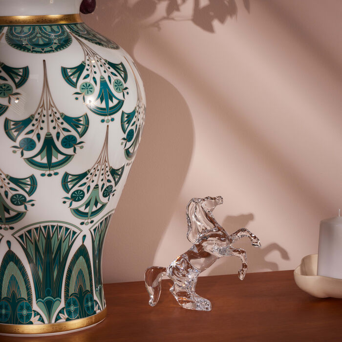 Rearing Horse Sculpture Small Clear baccarat rearing horse sculpture small clear