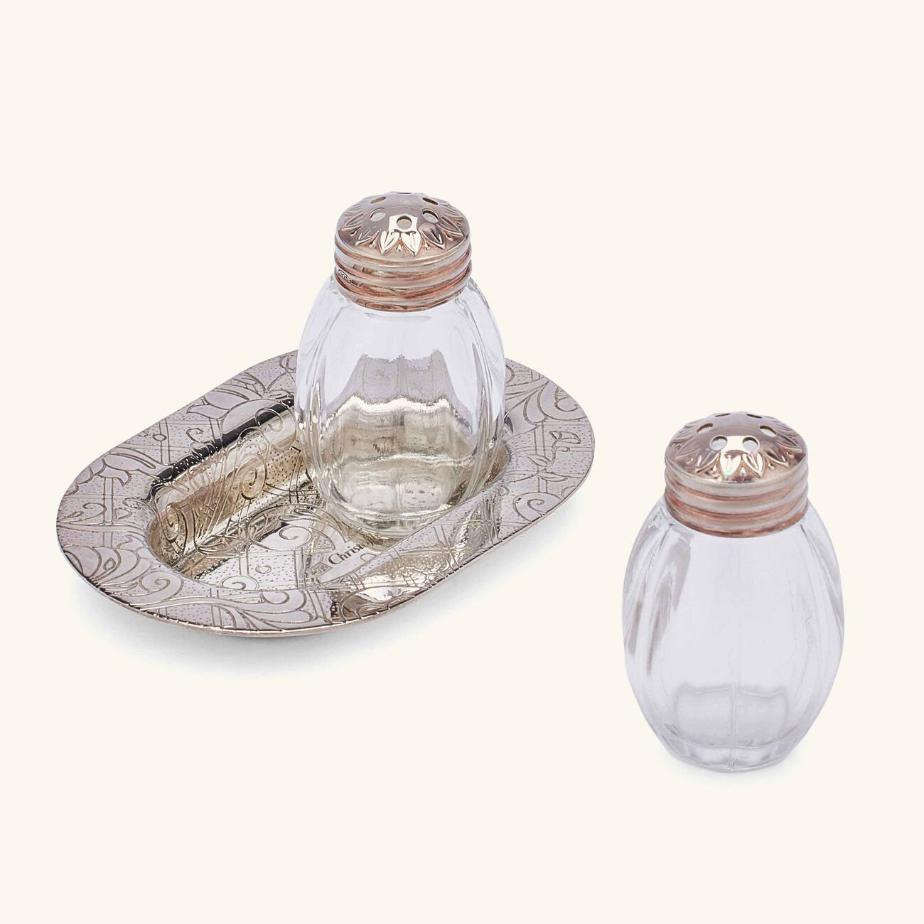 Jardin D'Eden Salt & Pepper Shakers Silver Plated christofle jardin d eden salt pepper shakers silver plated