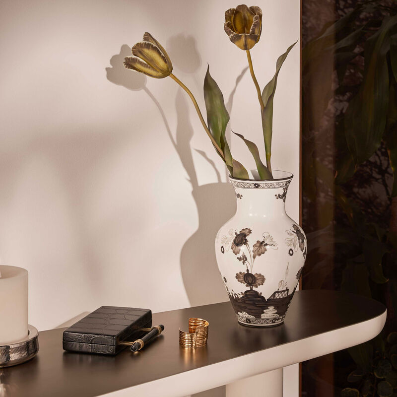 Oriente Italiano Vase Medium Grey ginori 1735 oriente italiano vase medium grey