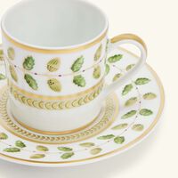 bernardaud constance coffee cup   saucer green