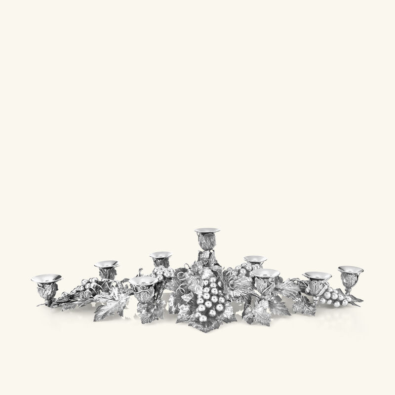 Vine Leaves Candelabra Silver 9 Candles buccellati vine leaves candelabra silver 9 candles