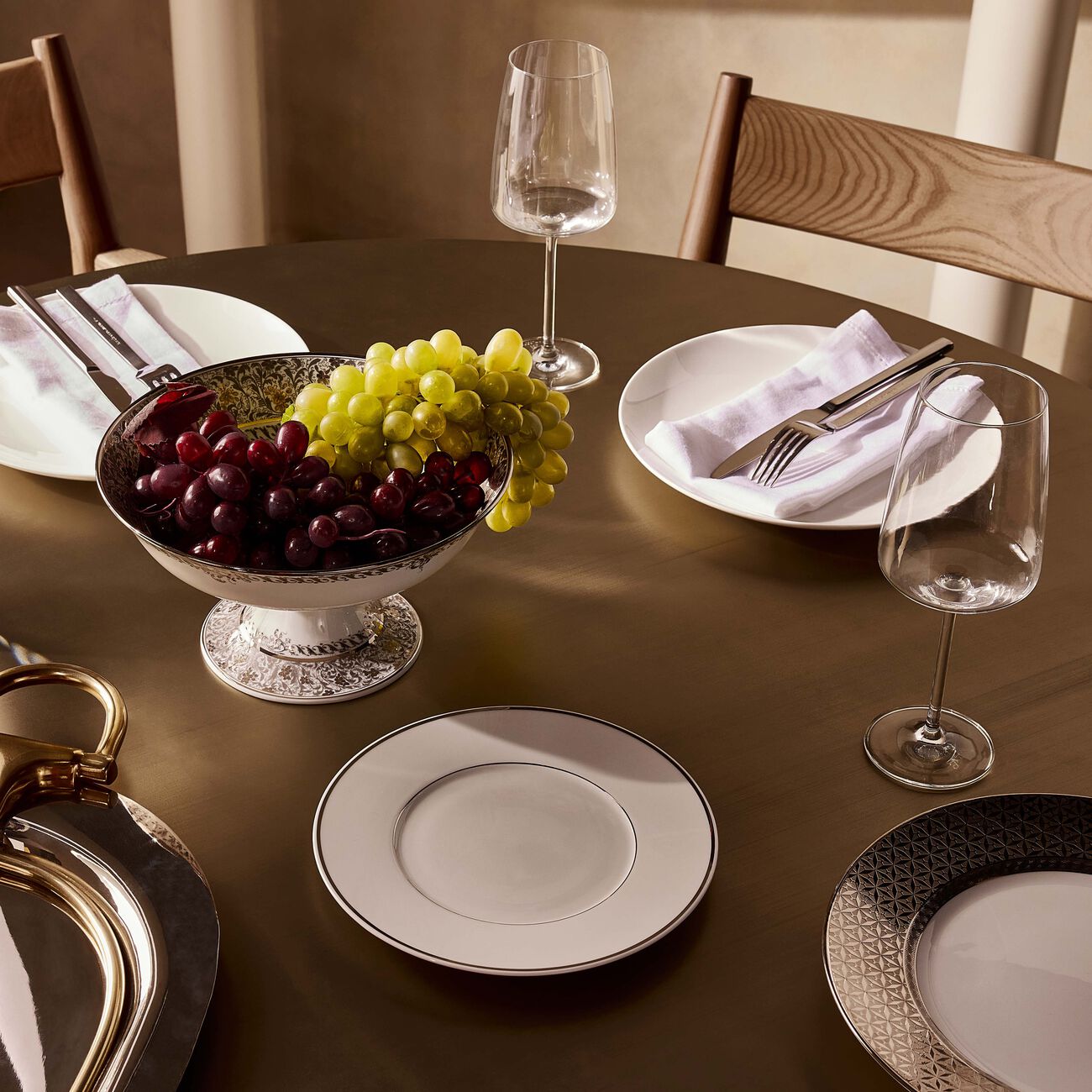 Argent Salad Plate Round White 21cm bernardaud argent salad plate round white 21cm