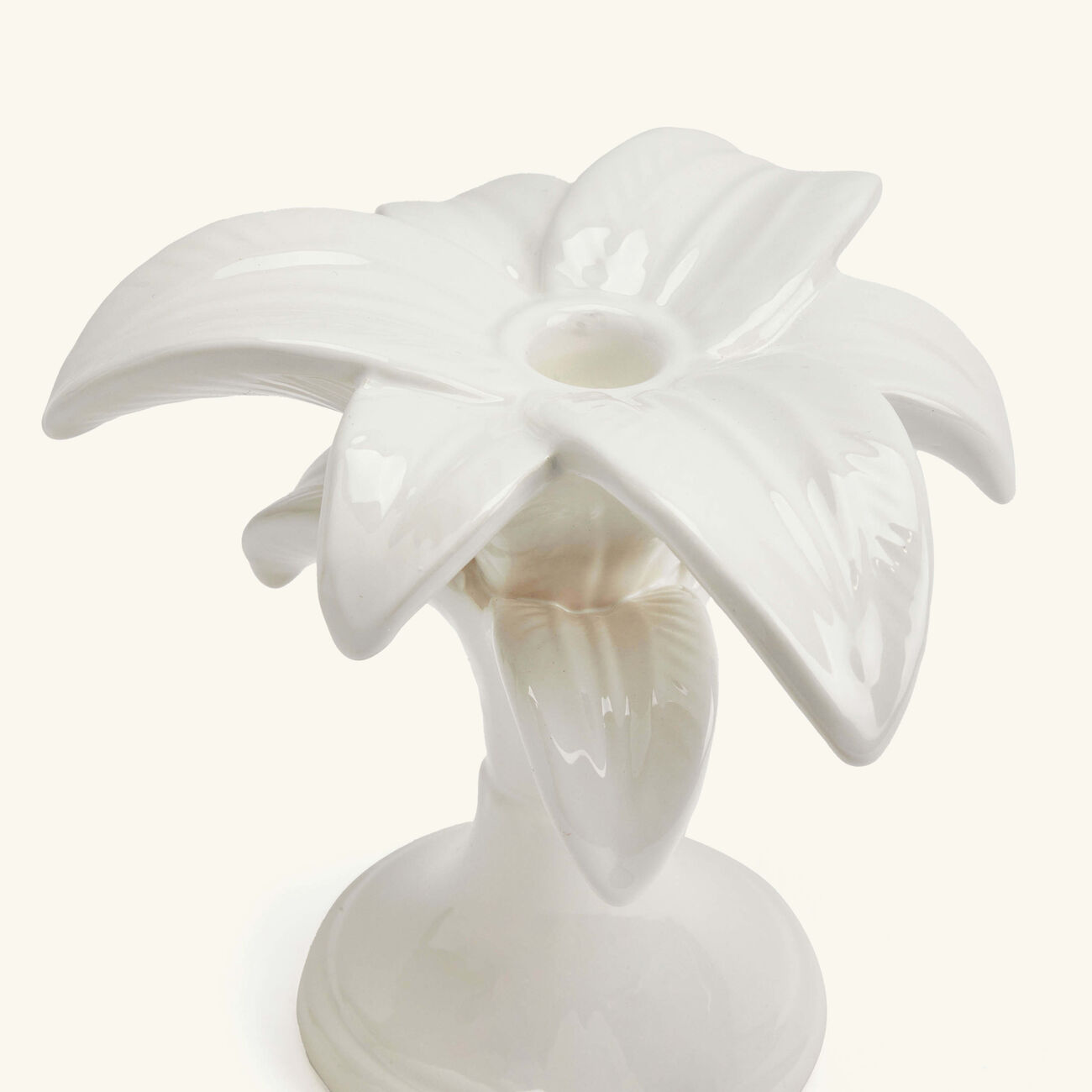 Palm Trees Candle Holder Small White les ottomans palm trees candle holder small white