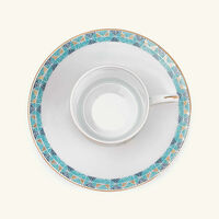 هافيلاند طقم بورتوفينو المؤلف من 4 فناجين للقهوة مع صحونها باللون الأزرق