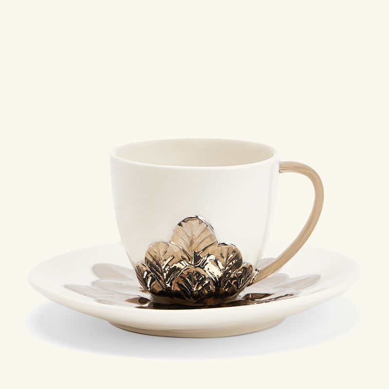 villari peacock coffee cup white
