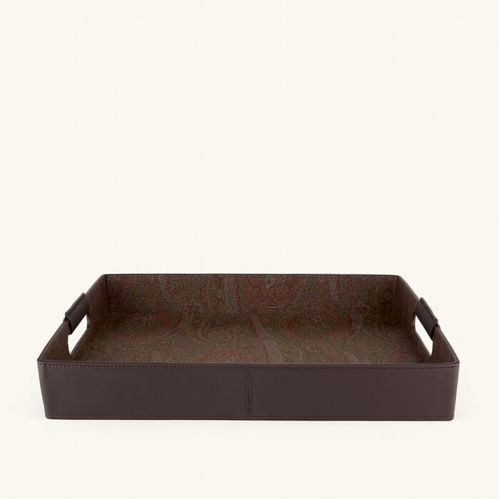 etro arnica serving tray square brown 41x32cm