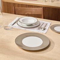 Maille Platine Service Plate Round Silver 31cm bernardaud maille platine service plate round silver 31cm
