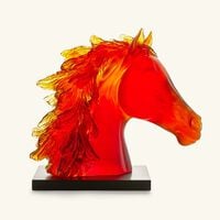 Horse Head Sculpture Large Orange daum horse head sculpture large orange