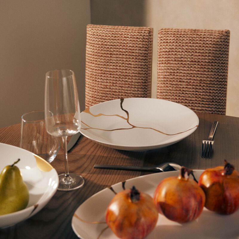 bernardaud kintsugi serving bowl white 29cm