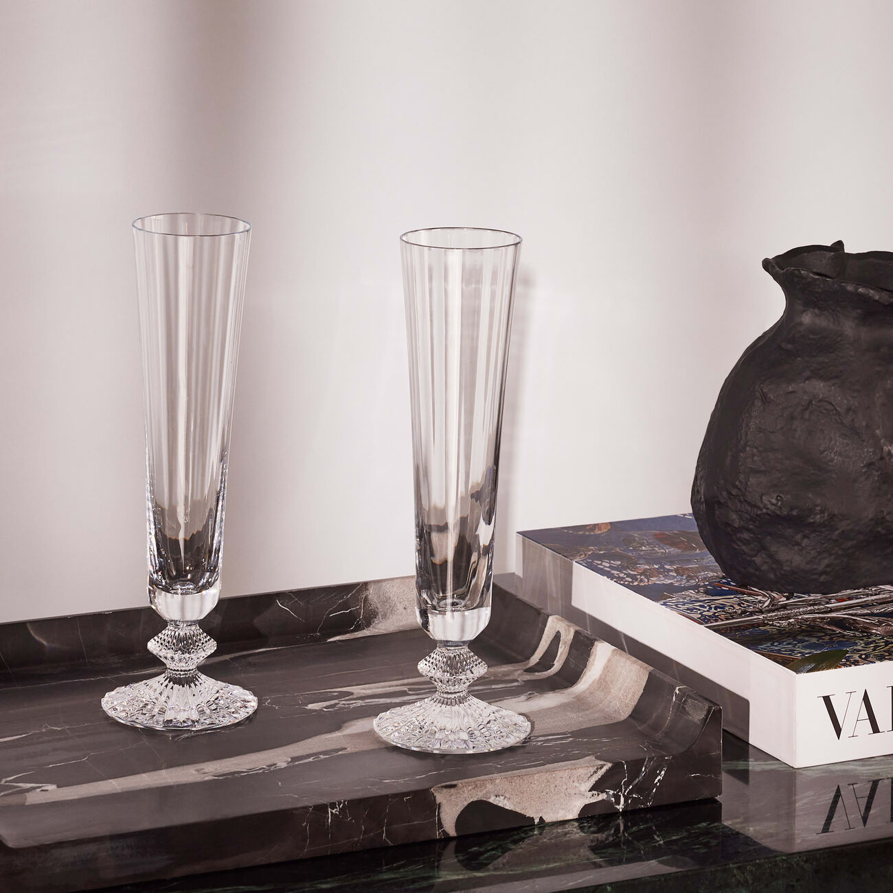 baccarat mille nuits champagne glass clear set of 2