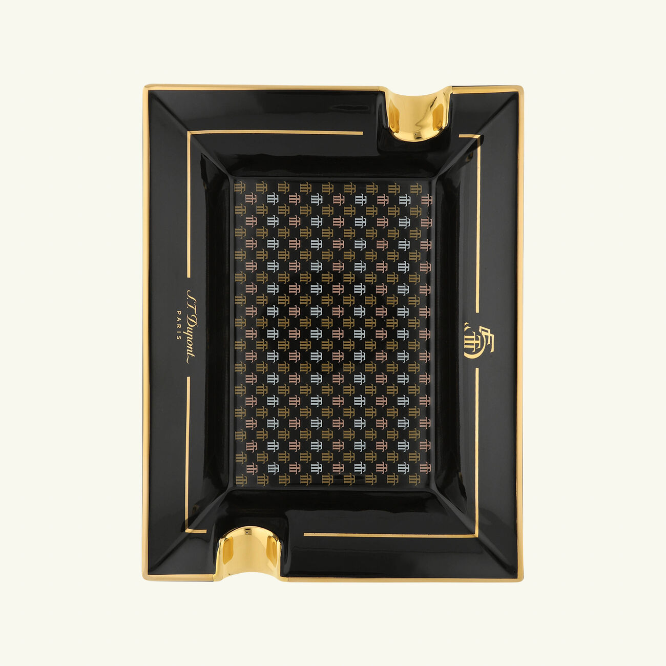 Trindad Ashtray Rectangular Large Black st dupont trindad ashtray rectangular large black