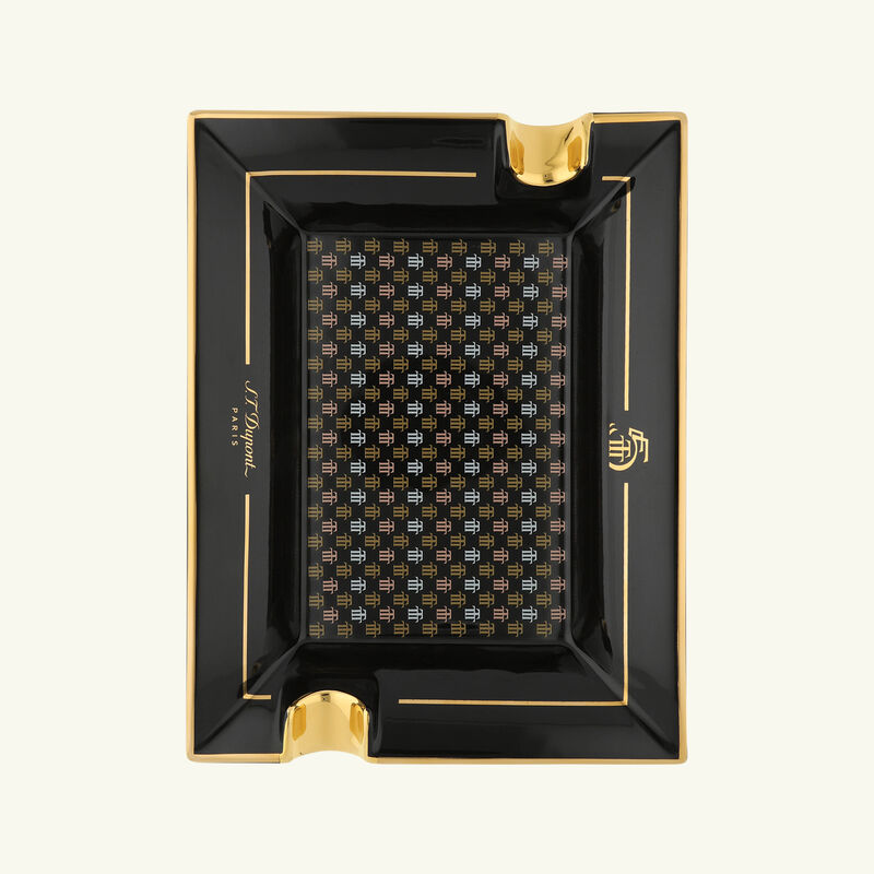 Trindad Ashtray Rectangular Large Black st dupont trindad ashtray rectangular large black
