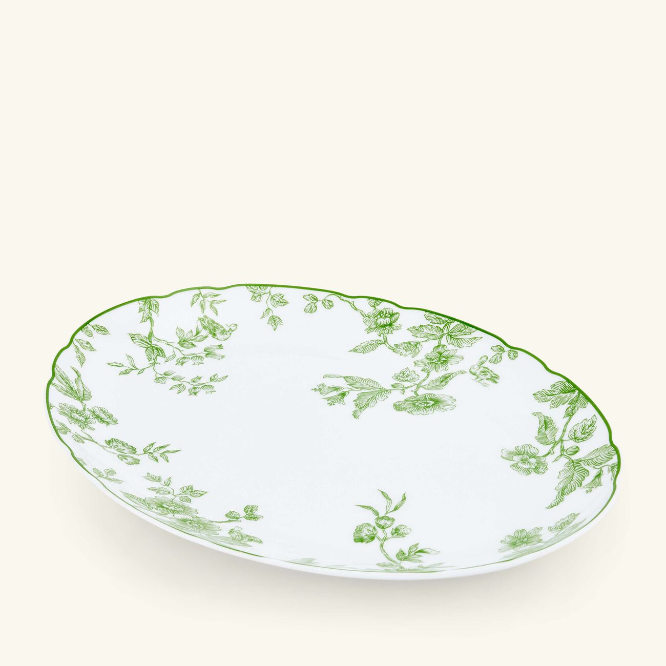 برناردو طبق ألبيرتين بيضاوي الشكل أخضر 33 سم