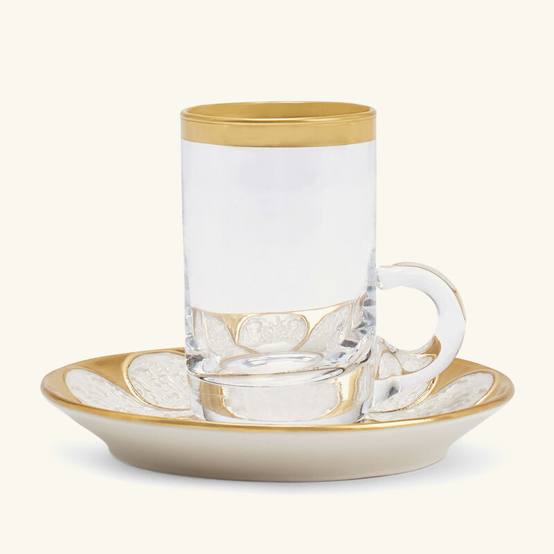 Amour Arabic Tea Cup & Saucer Clear villari amour arabic tea cup saucer clear