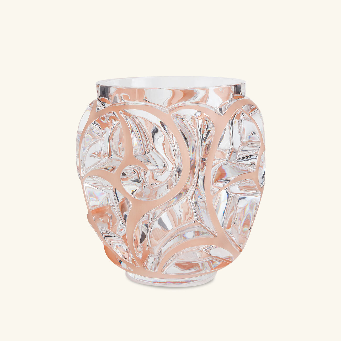 Tourbillons Vase Round Extra Large Pink lalique tourbillons vase round extra large pink