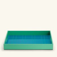 etro tartan tray rectangular large green