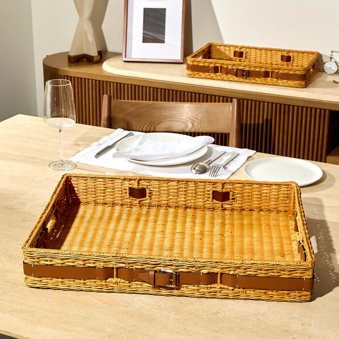 ralph lauren home bailey serving tray rectangular large brown