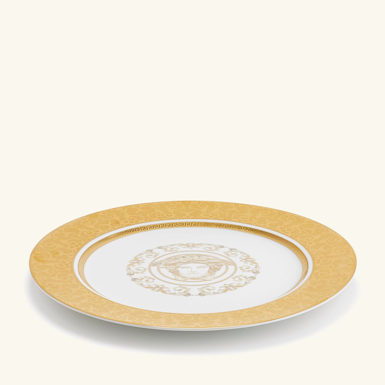 versace medusa gala charger plate round gold 30cm