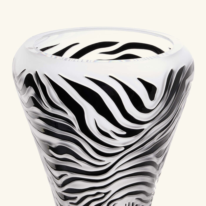 Zebre Vase Large Black lalique zebre vase large black