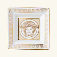 صينية الحلى والمجوهرات ميدوزا جالا مربعة صغيرة باللون الذهبي فيرساتشي صينية الحلى والمجوهرات ميدوزا جالا مربعة صغيرة باللون الذهبي