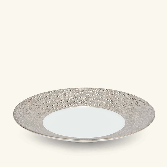bernardaud ecume bread   butter plate round silver 16cm