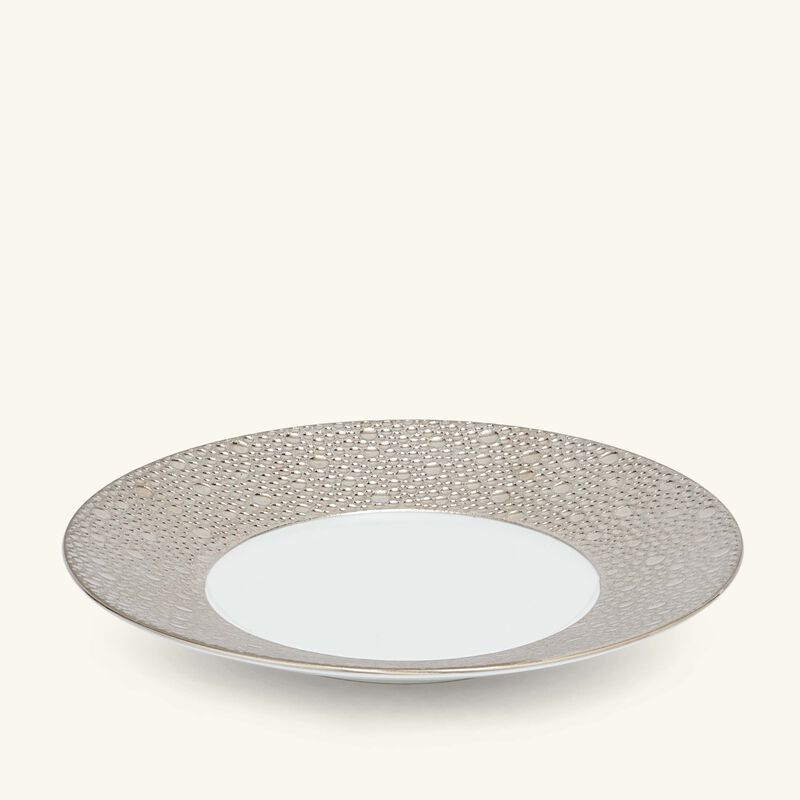 bernardaud ecume bread   butter plate round silver 16cm