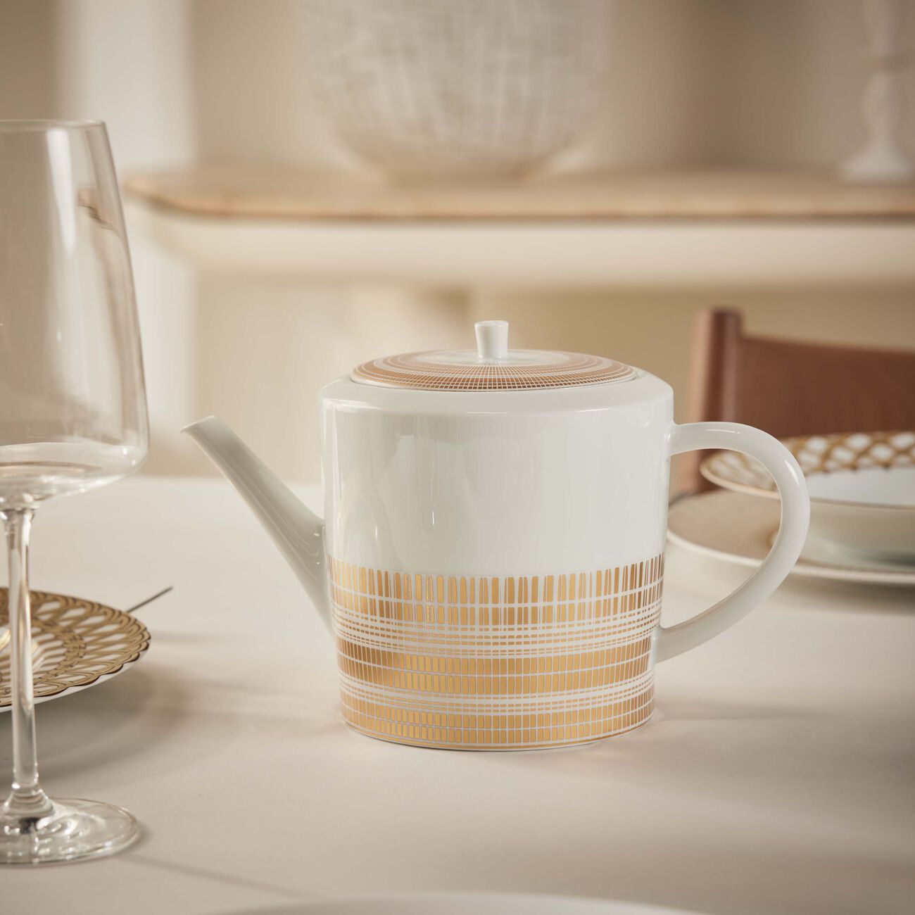 bernardaud canisse hot beverage server gold