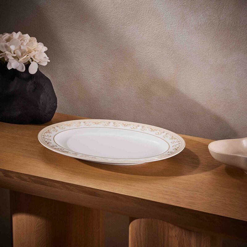 Medusa Gala Serving Platter Oval White 34cm versace medusa gala serving platter oval white 34cm