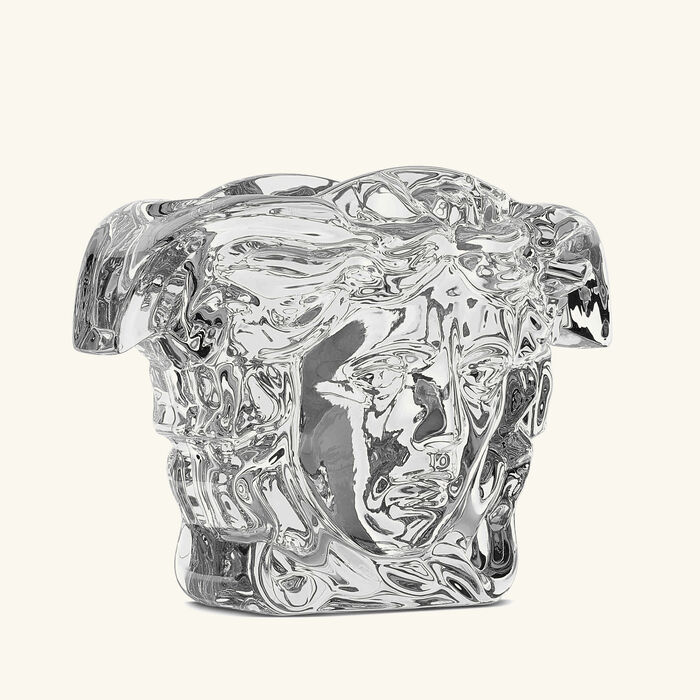 versace medusa grande vase small clear