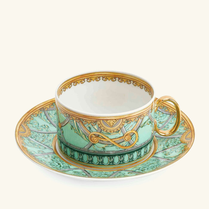 versace scala del palazzo tea set green