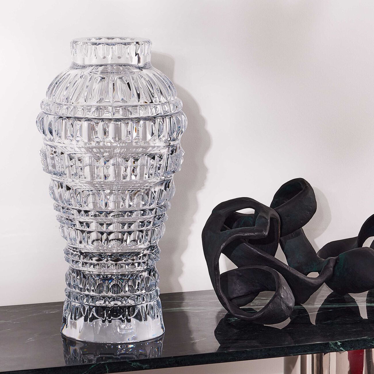 New Antique Amphora Vase Clear Large baccarat new antique amphora vase clear large