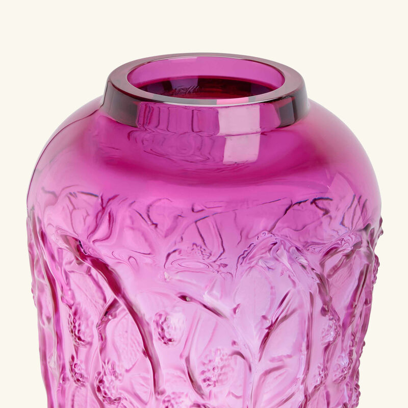 Mures Vase Large Pink lalique mures vase large pink