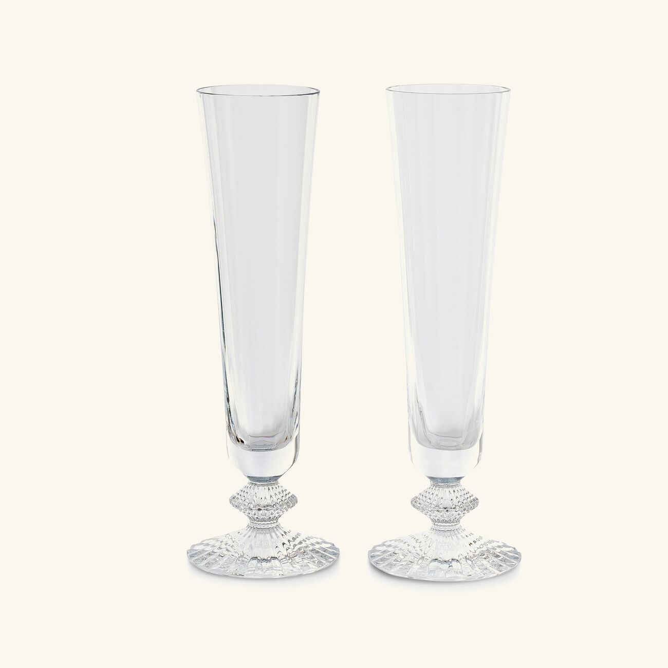 baccarat mille nuits champagne glass clear set of 2
